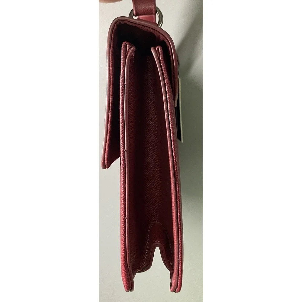 Badgley Mischka‎ Women's Vegan Leather Crossbody Burgundy Purse MSRP $179 NWT